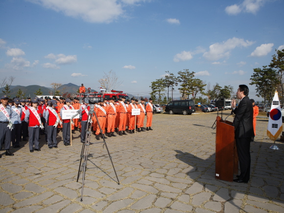 산불예방홍보단위촉 및 의용소방대 캠페인