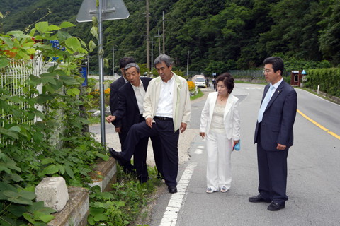 국도4호선가드레일점검