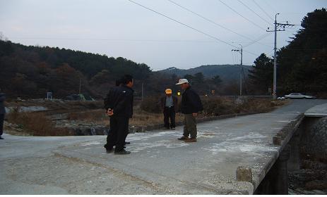 감포읍 팔조리 노후교량 현장 방문