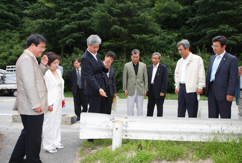 국도4호선가드레일점검