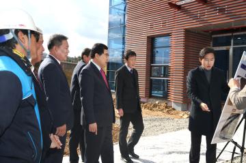 북경주 체육문화센터 건립현장 방문