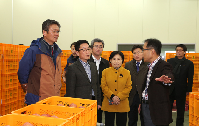 군위군 농산물유통센터 현장 방문