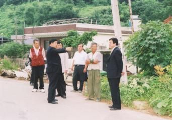 수해복구현장 방문(산내)